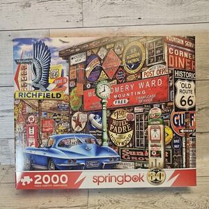 Springbok 2000 Piece Puzzle - Historic Old Route 66 NEW Sealed